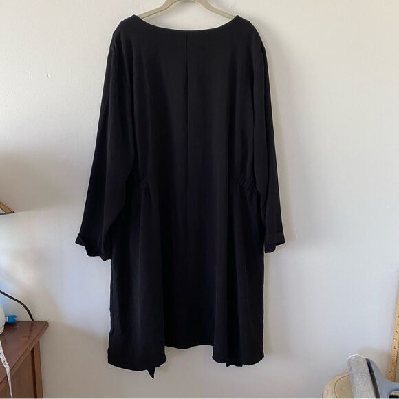 NY Collection Lightweight Poly Spandex Cardigan Style Jacket Black Size 3x - Picture 3 of 8